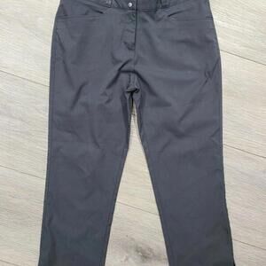 Adidas Capris Womens Size 2 Two Button Closure gray flat front